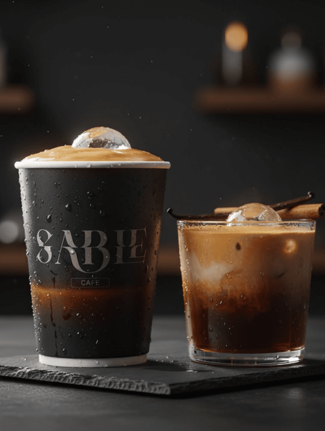 Sable Café iced coffee product photography